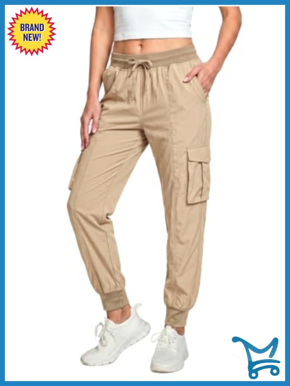 Womens Lightweight Cargo Hiking Joggers Quick Dry Nylon Workout Pants